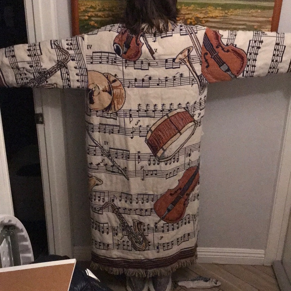Handmade Sheet Music/Instruments Robe